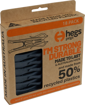 HEGS Pegs Eco-grey 50% Recycled Plastic Grey | 54 pegs