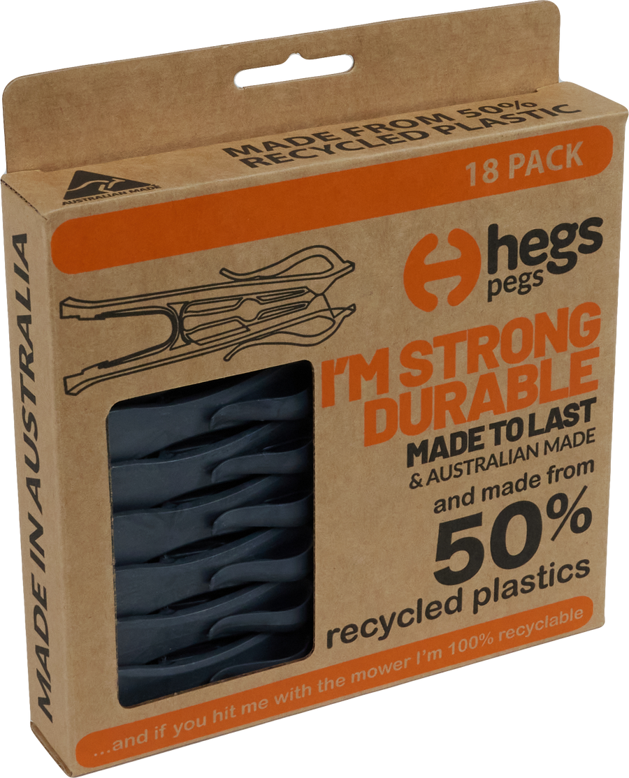 HEGS Pegs Eco-grey 50% Recycled Plastic Grey | 54 pegs